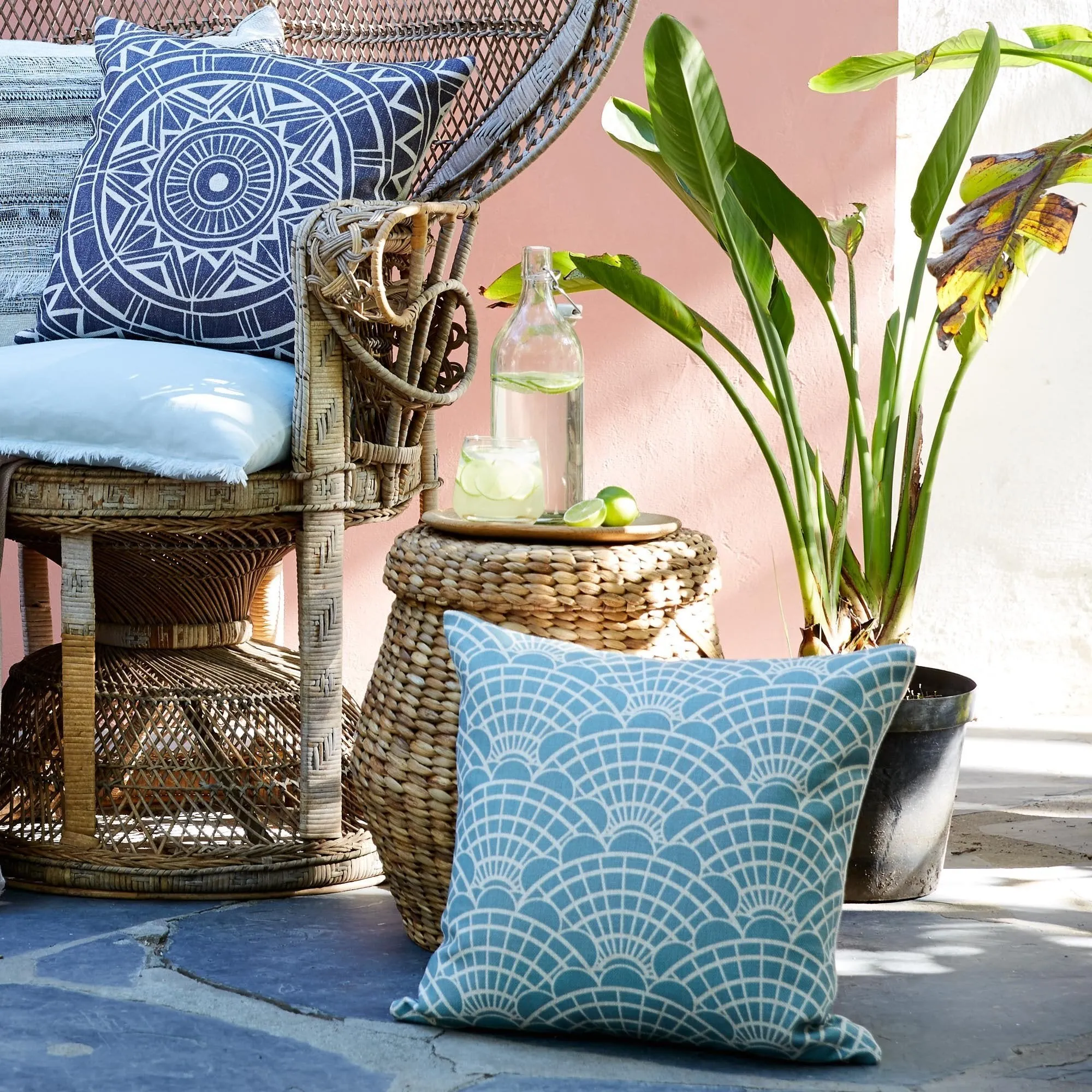Lune Cushion [Green grey/Natural]