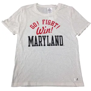 Maryland Terrapins Under Armour WOMEN HeatGear "Go Fight Win" SS T-Shirt (M)