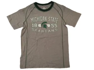 Michigan State Spartans Colosseum YOUTH Boy's Gray SS T-Shirt 16-18 (L)