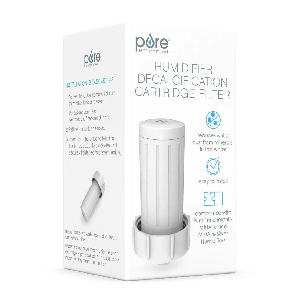 MistAire™ Premium Silver Humidifier with Decalcification Cartridge Filter (PEHUMIDIF & PEHUMGRY)