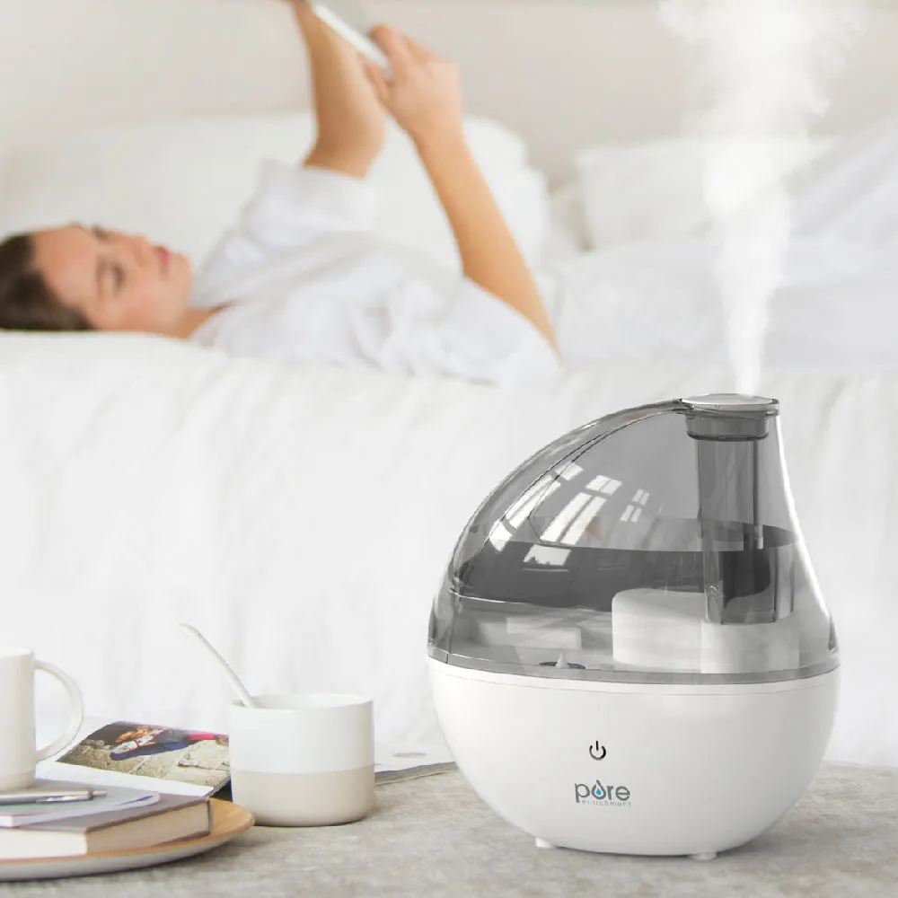 MistAire™ Premium Silver Humidifier with Decalcification Cartridge Filter (PEHUMIDIF & PEHUMGRY)
