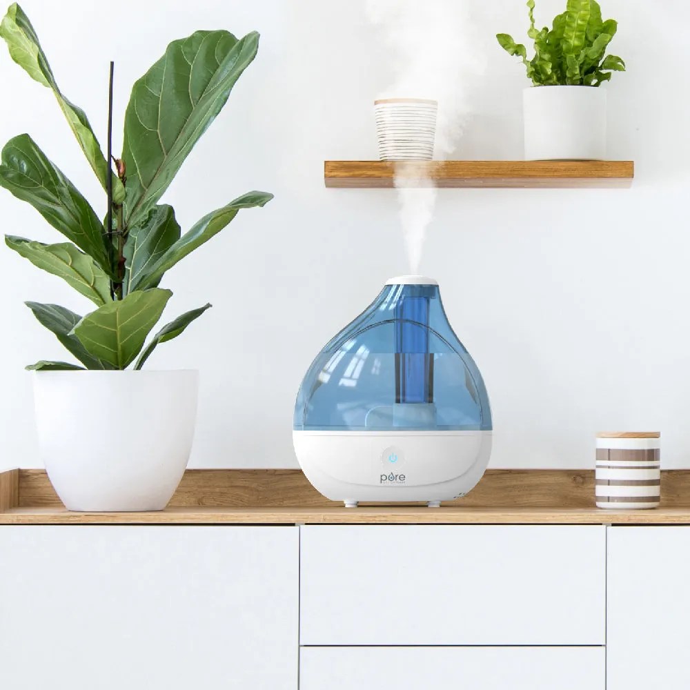 MistAire™ Premium Silver Humidifier with Decalcification Cartridge Filter (PEHUMIDIF & PEHUMGRY)