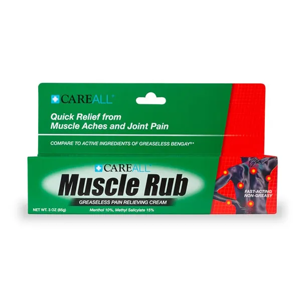 Muscle Rub Pain Relieving Cream, Non-Greasy 3 oz Tube