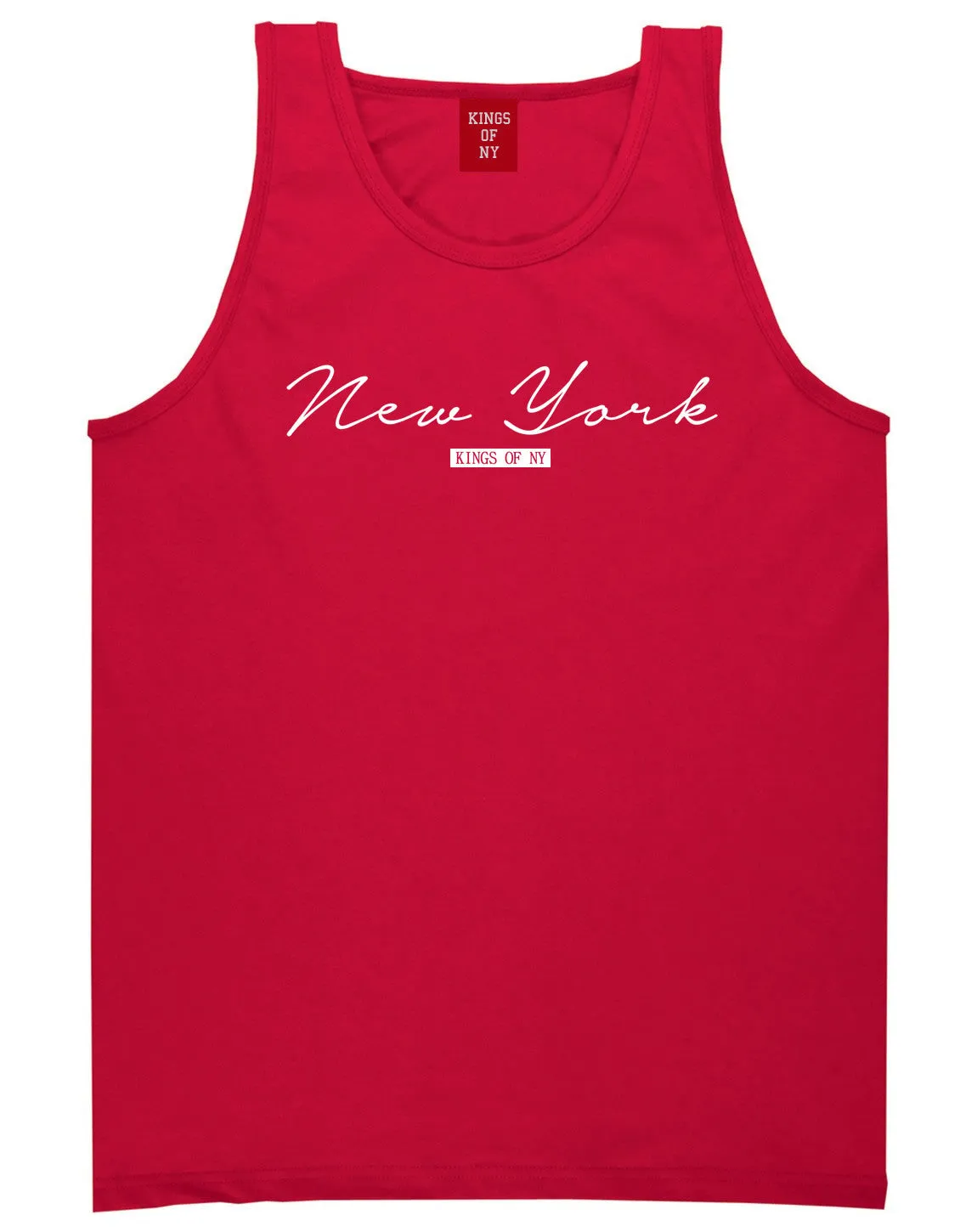 New York Script Typography Tank Top