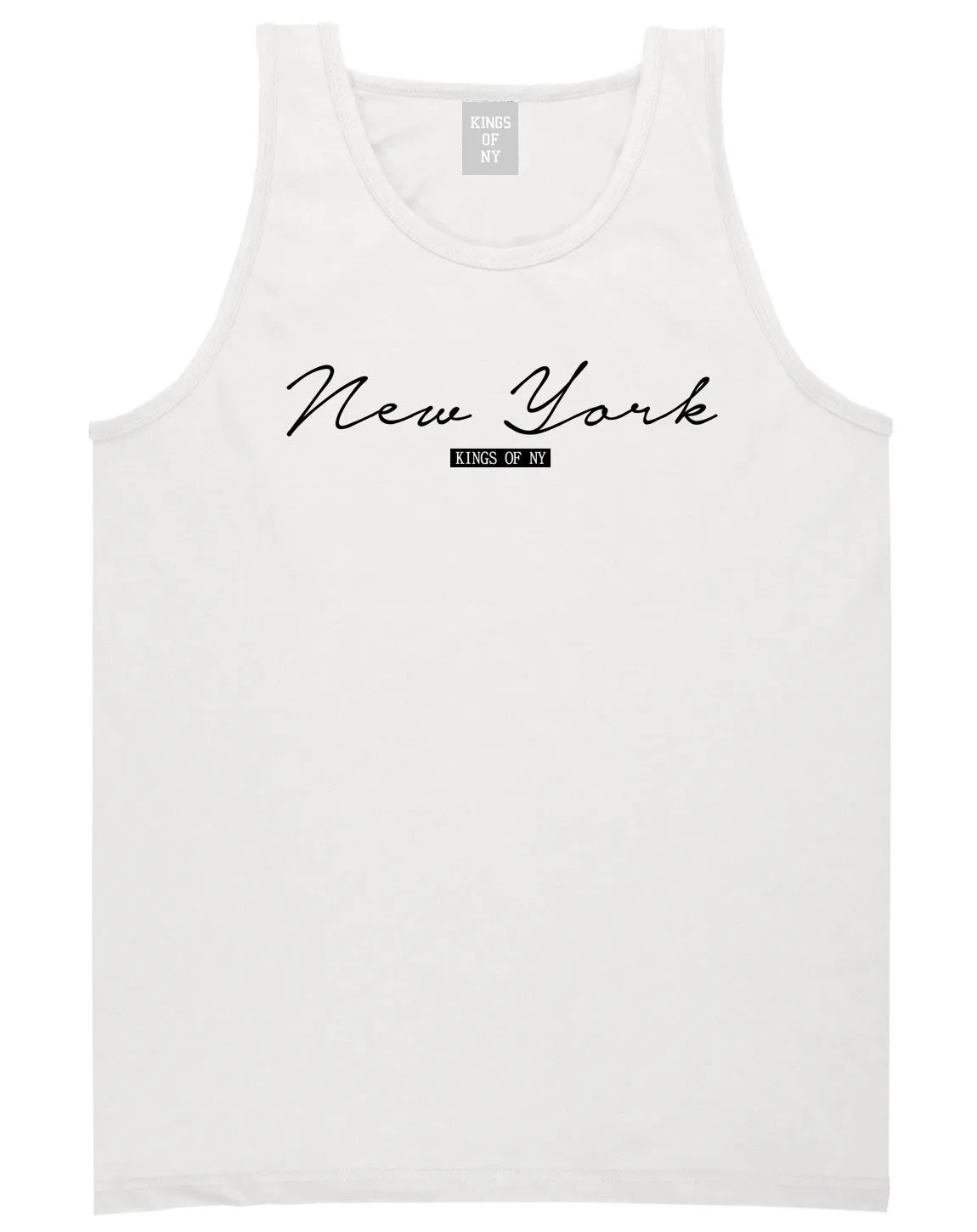New York Script Typography Tank Top