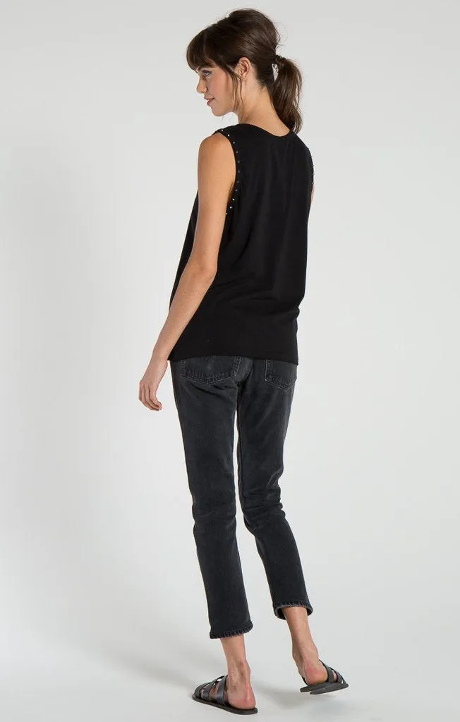 n:Philanthropy - Edith Muscle Tank With Studs Black Cat