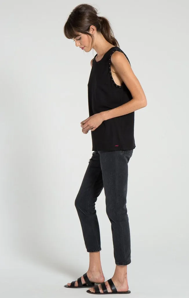 n:Philanthropy - Edith Muscle Tank With Studs Black Cat