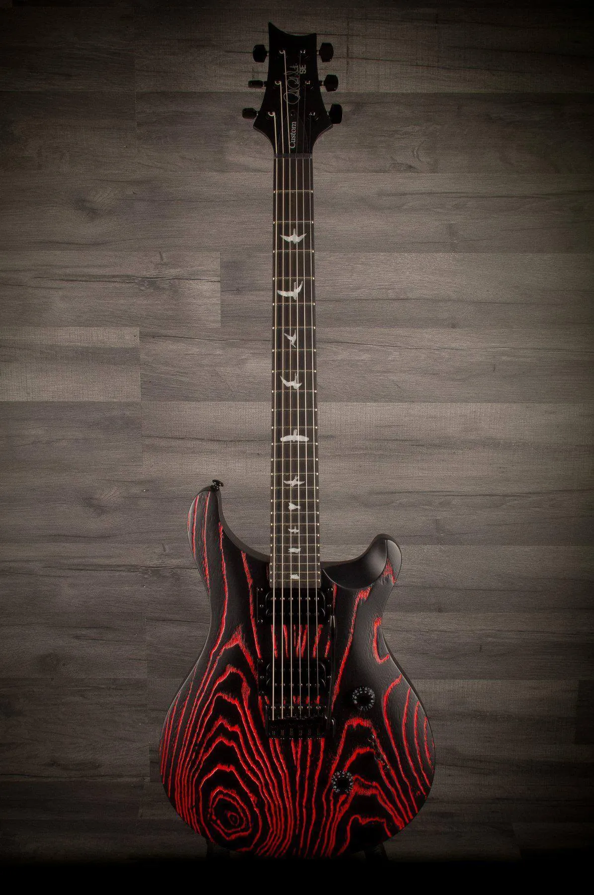 PRS SE Custom 24 Swamp Ash Sand Blasted Fire Red