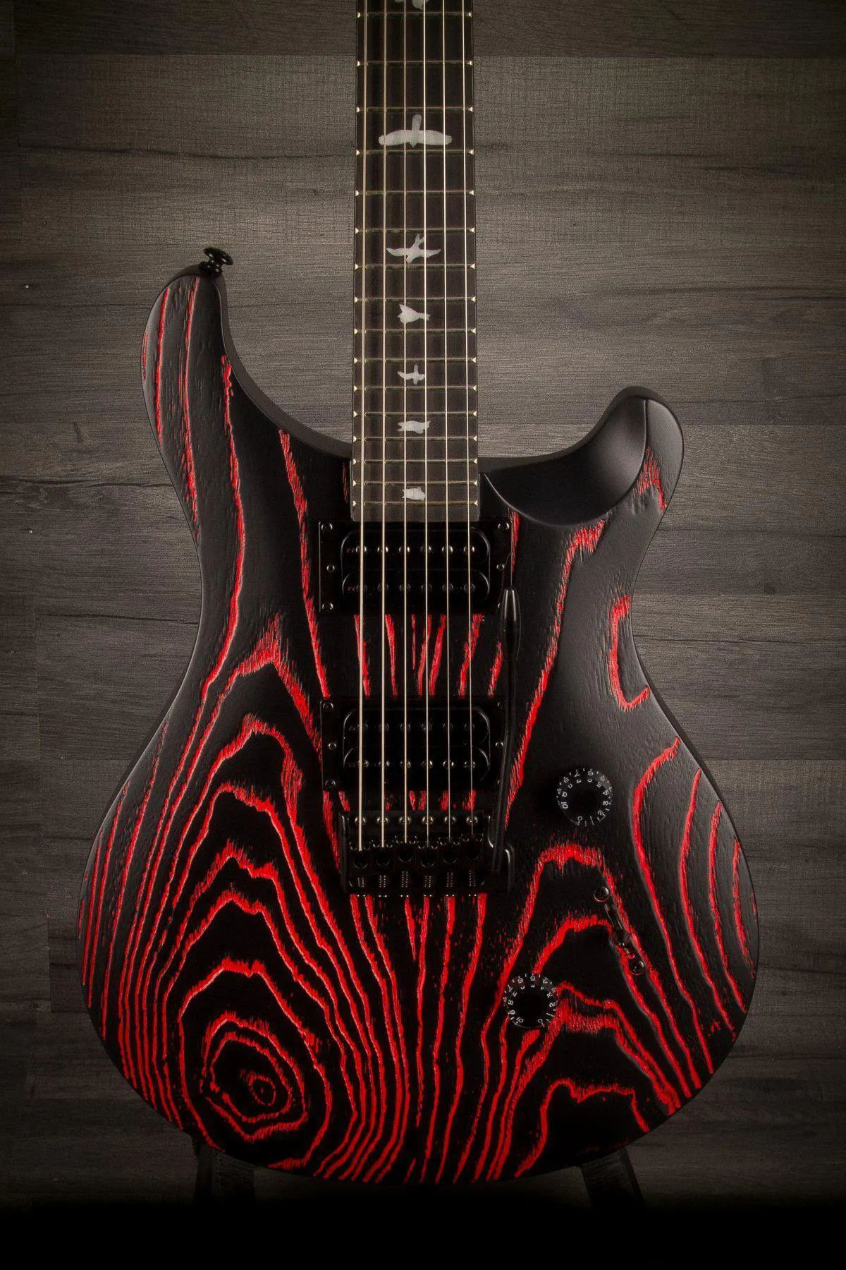 PRS SE Custom 24 Swamp Ash Sand Blasted Fire Red