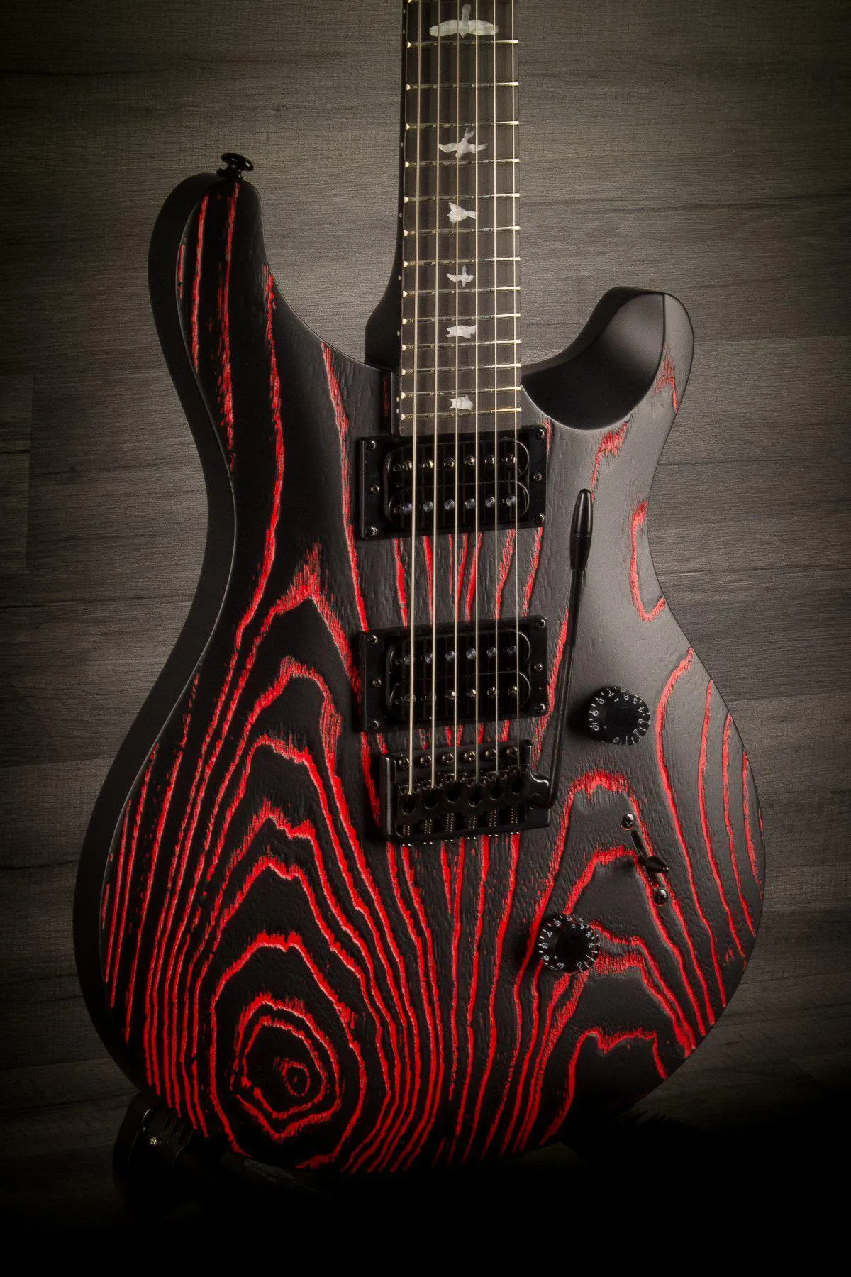 PRS SE Custom 24 Swamp Ash Sand Blasted Fire Red