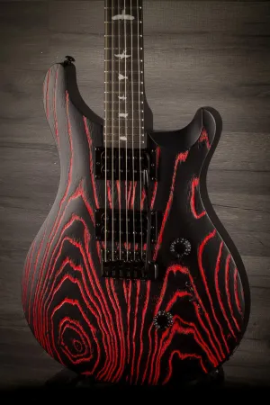 PRS SE Custom 24 Swamp Ash Sand Blasted Fire Red