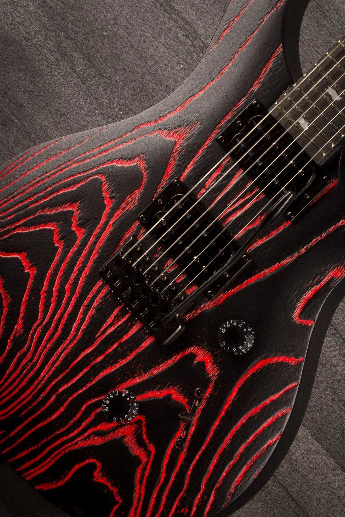 PRS SE Custom 24 Swamp Ash Sand Blasted Fire Red
