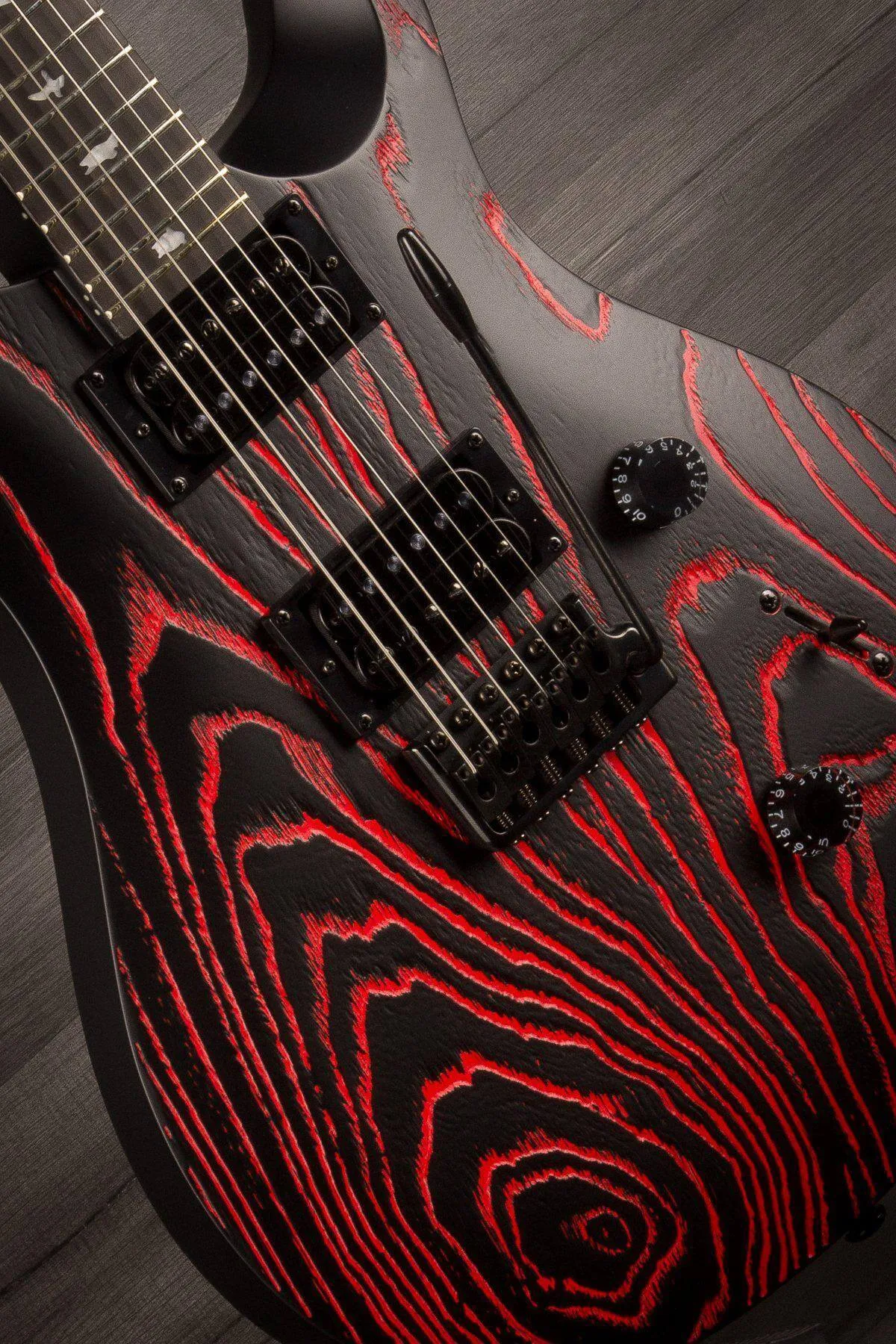 PRS SE Custom 24 Swamp Ash Sand Blasted Fire Red