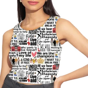 Queen AOP Crop Tank