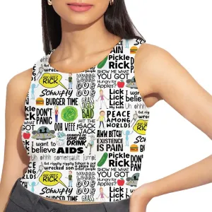 Rick and Morty AOP Crop Tank