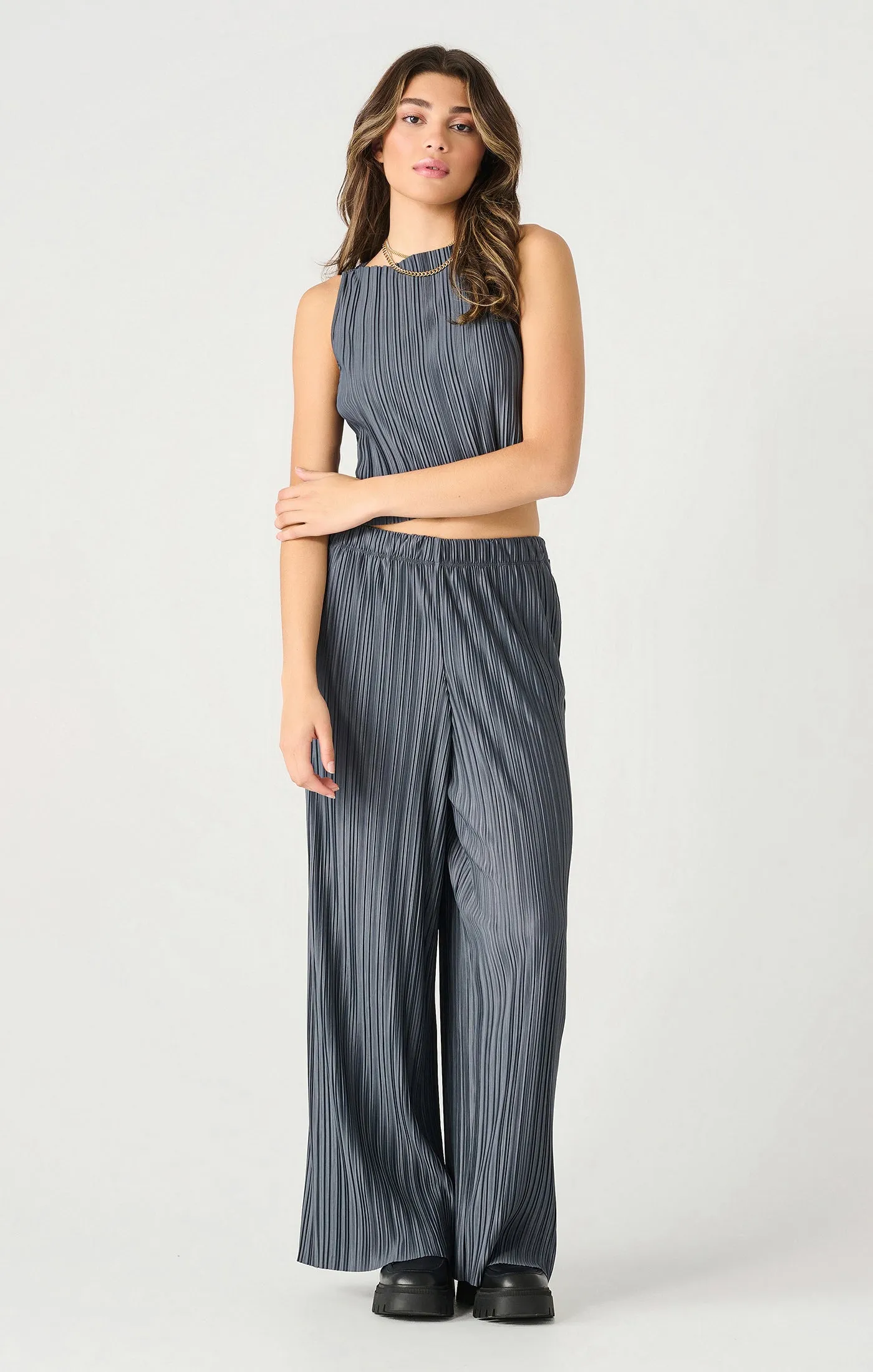 Short Sleeve Pleated Top