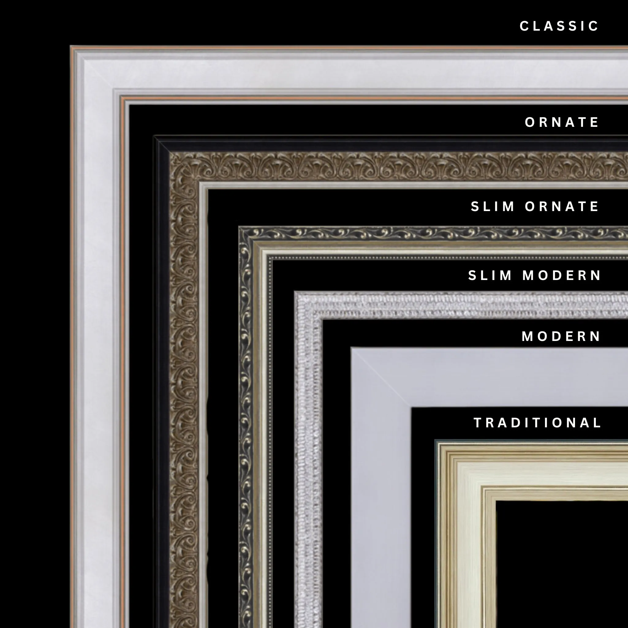 Silver 26x14 Picture Frame Ornate Traditional Classic Antique