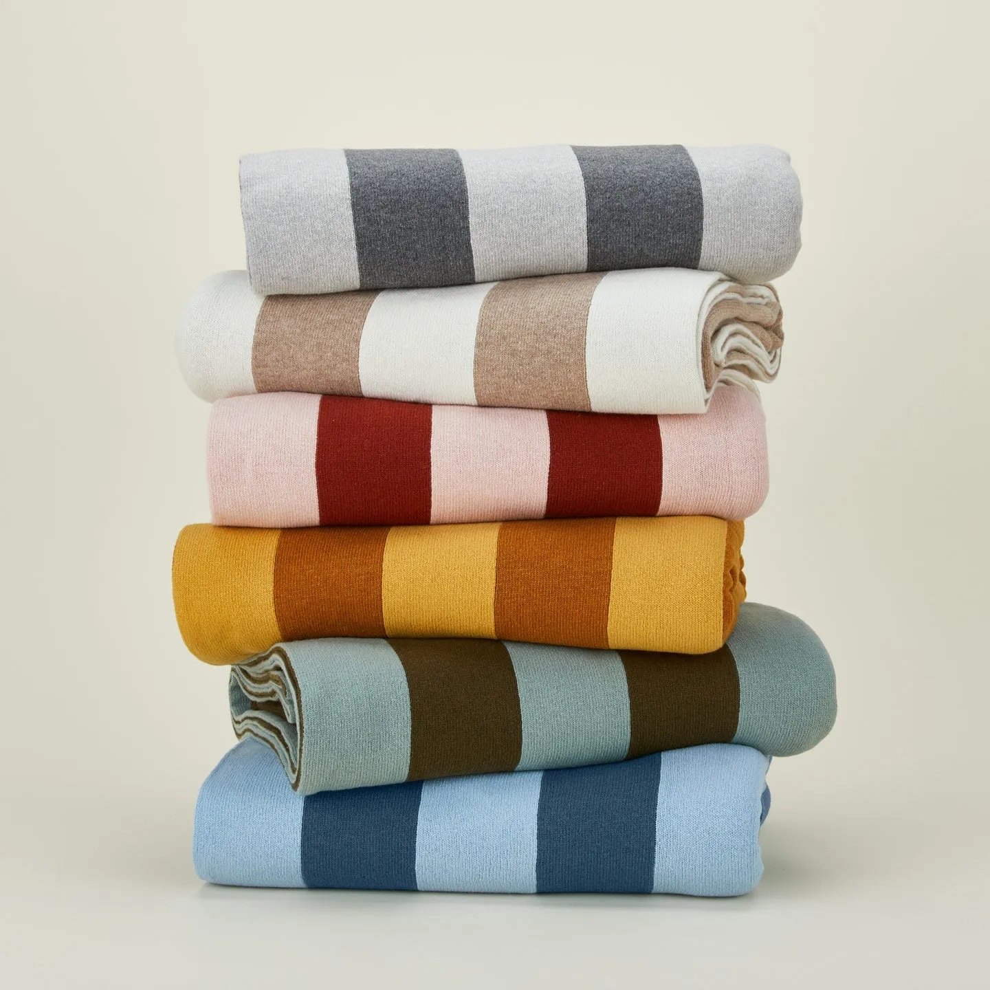 Simple Striped Throw - Mustard/Bronze