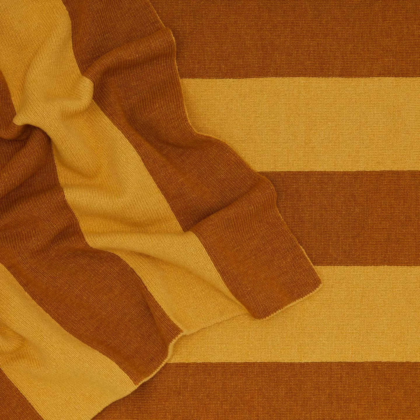 Simple Striped Throw - Mustard/Bronze