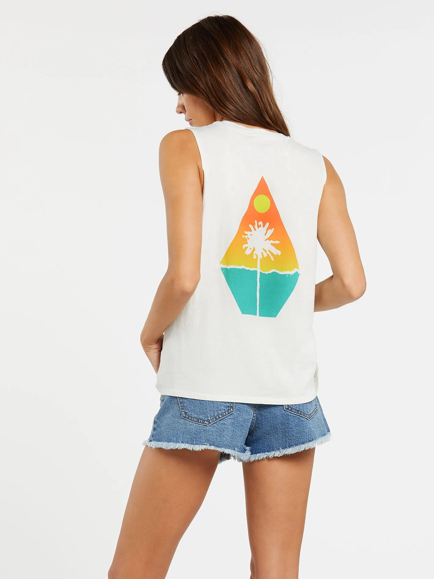 Sorry Babe Muscle Tank - Mist