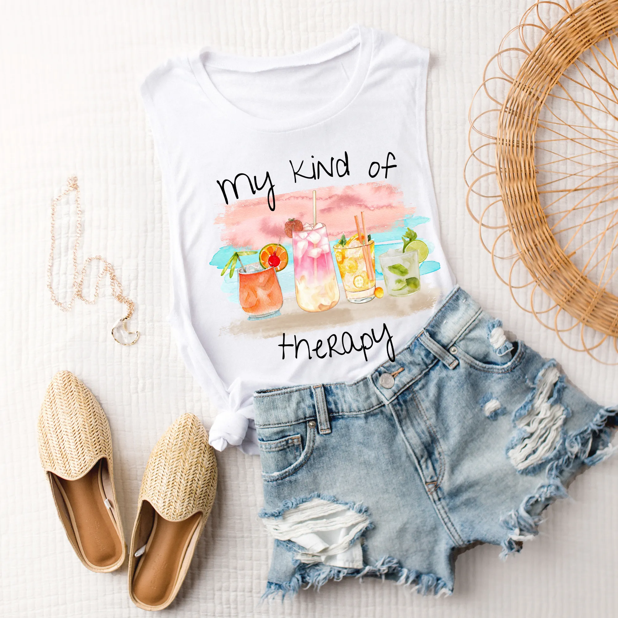 Spring or Summer Tank Top, My Kind Of Therapy Tank, Mother's Day Gift for Mom, Spring Break Tank