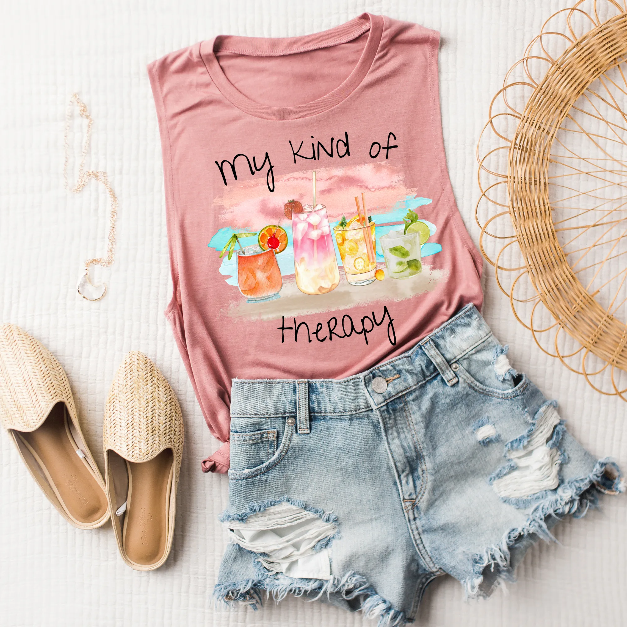 Spring or Summer Tank Top, My Kind Of Therapy Tank, Mother's Day Gift for Mom, Spring Break Tank