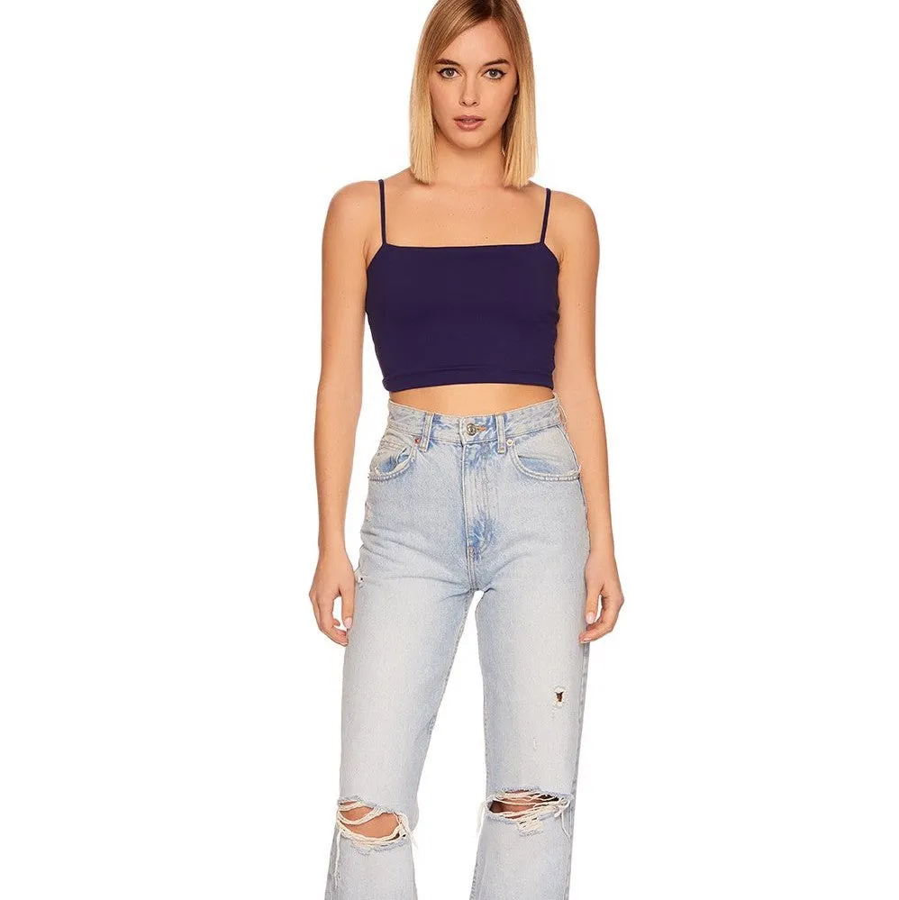 String Crop Top - Sea Deep.
