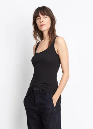Vince - Scoop Neck Tank Black