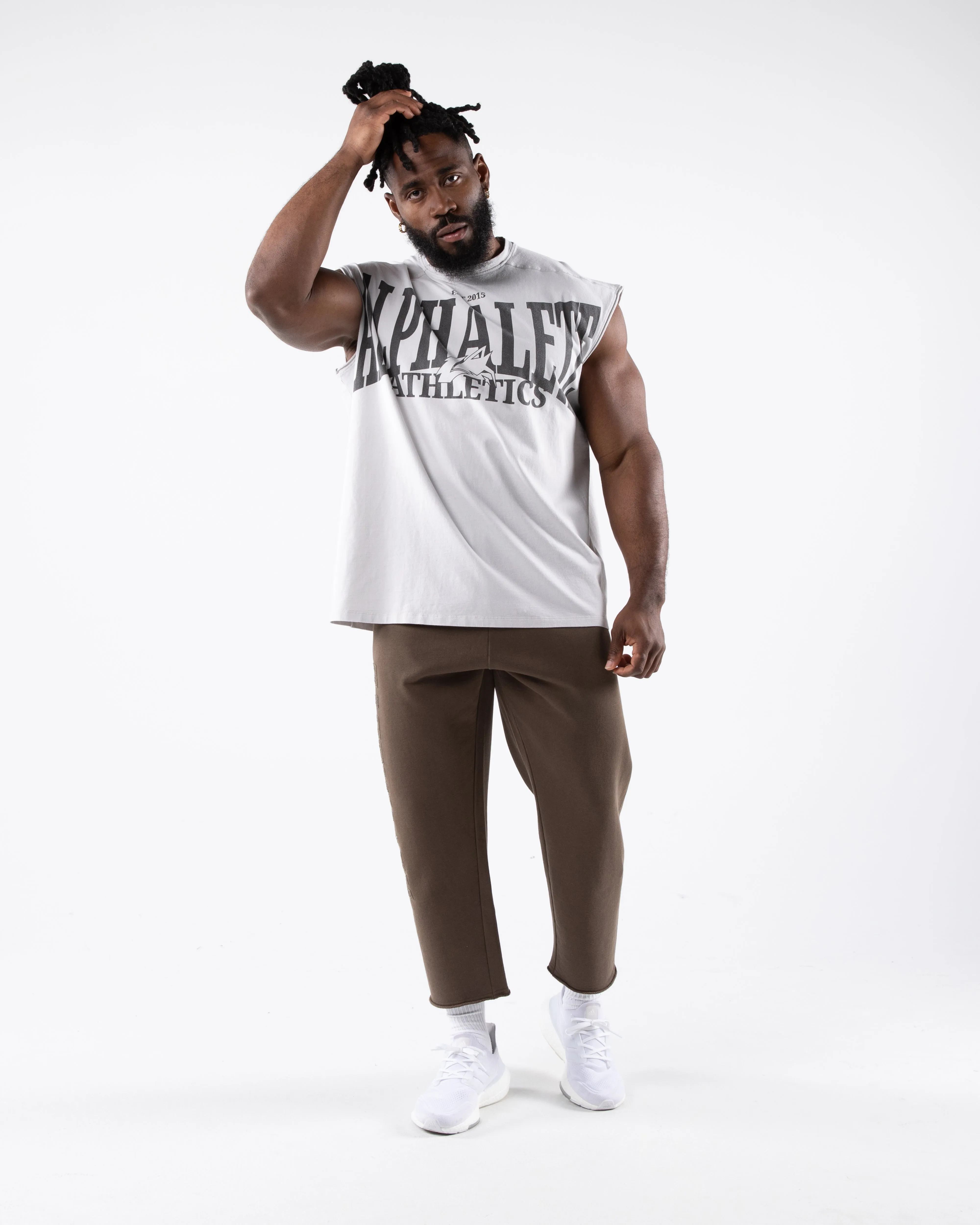 Vintage Muscle Tank - Silver Sky