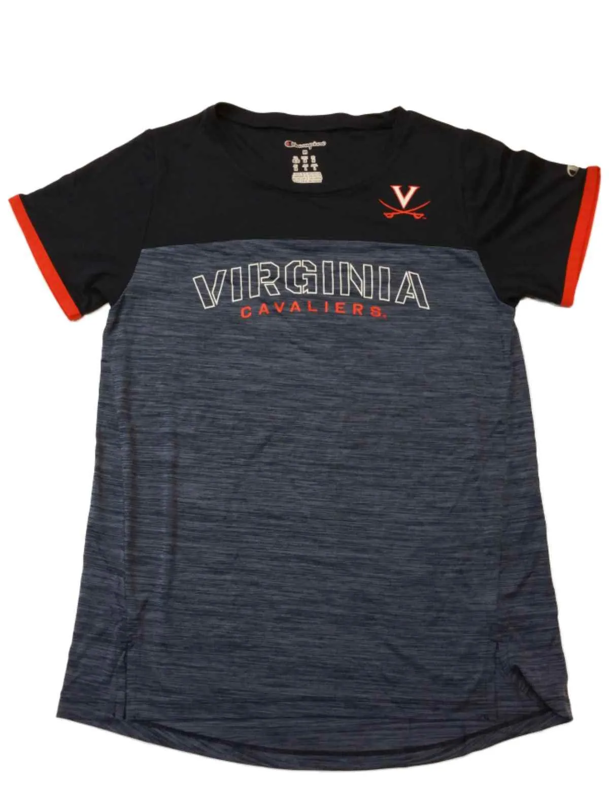 Virginia Cavaliers Champion WOMENS Navy SS Crew Neck Performance T-Shirt (M)