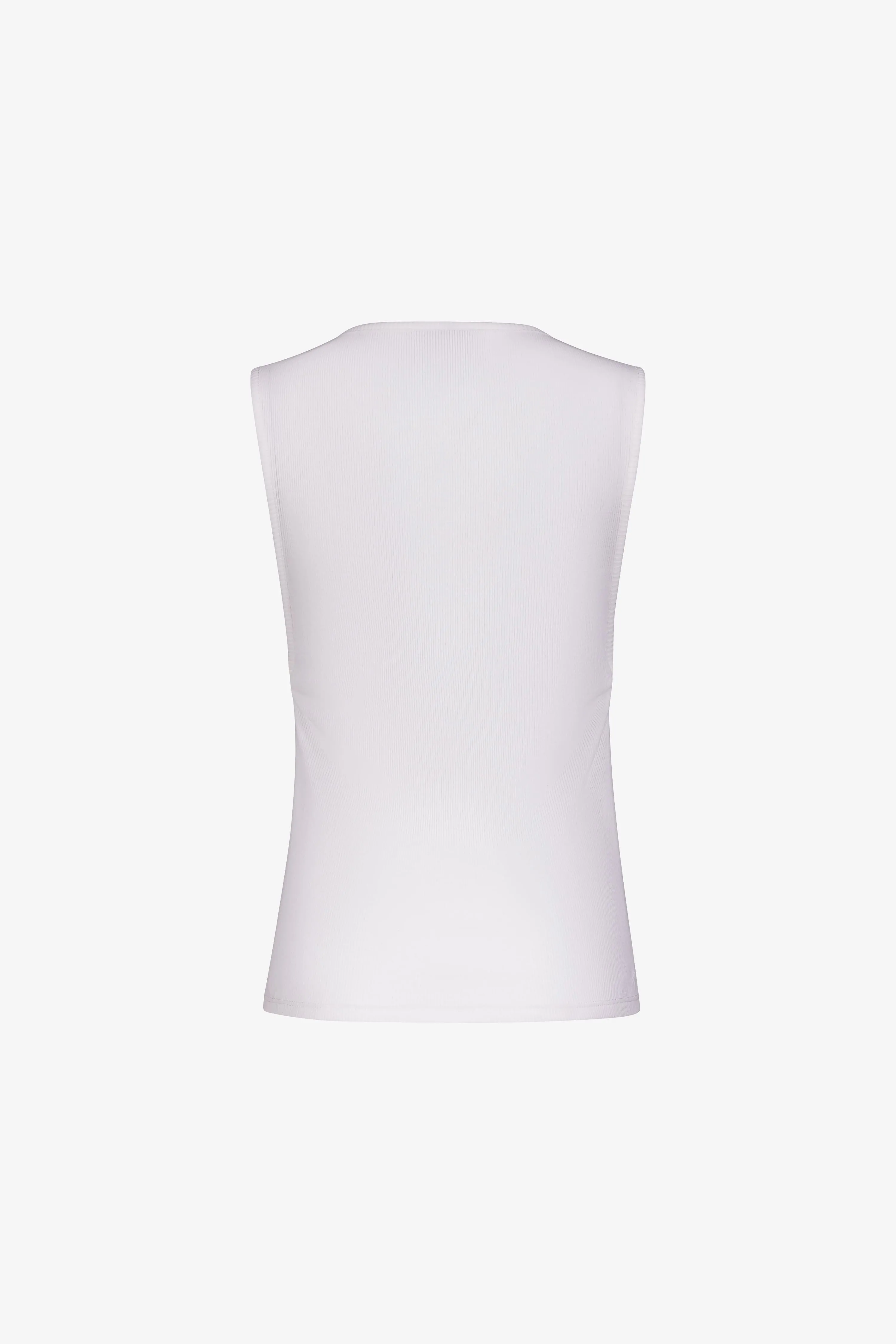 White Classic Knot Tank Top