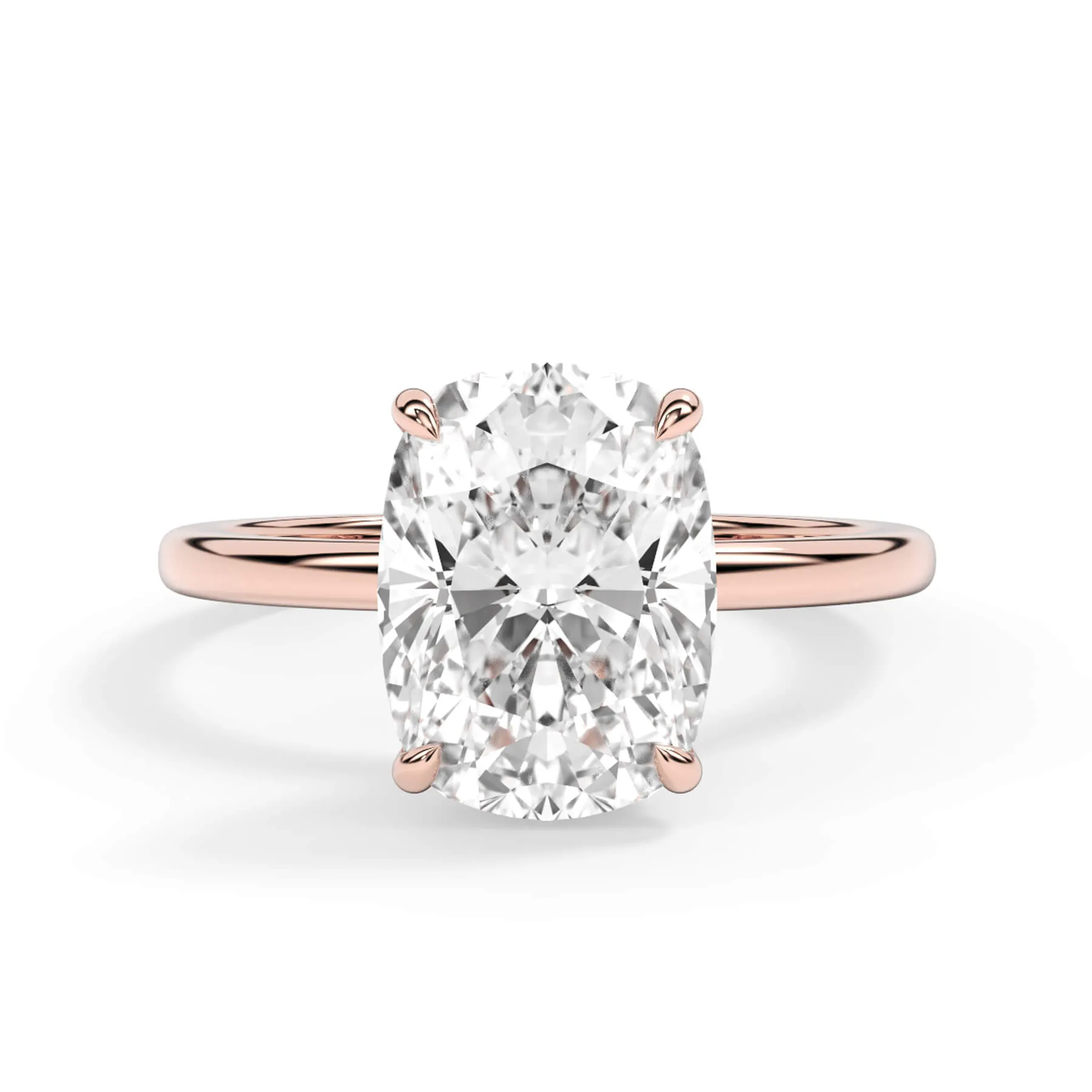 Wrap Diamond Engagement Ring with Plain Band - Yellow Wrap