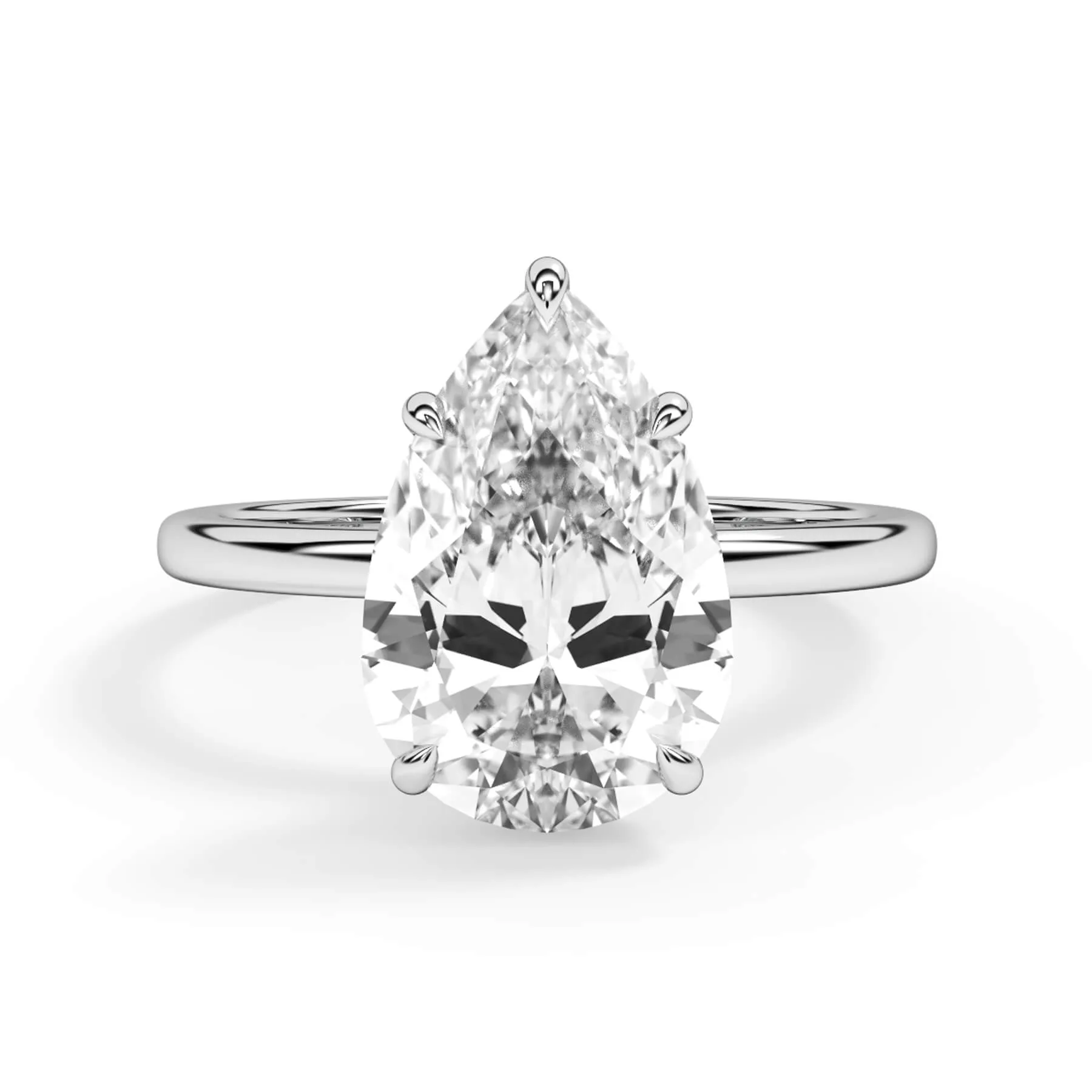 Wrap Diamond Engagement Ring with Plain Band - Yellow Wrap