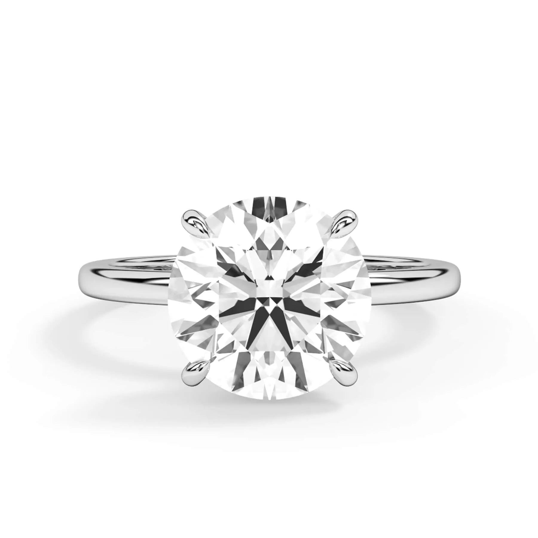 Wrap Diamond Engagement Ring with Plain Band - Yellow Wrap