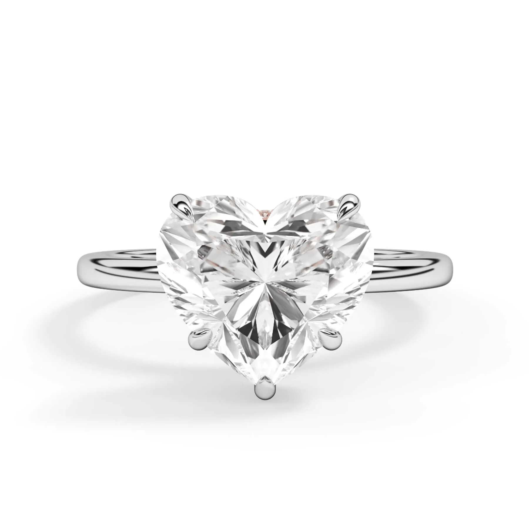 Wrap Diamond Engagement Ring with Plain Band - Yellow Wrap
