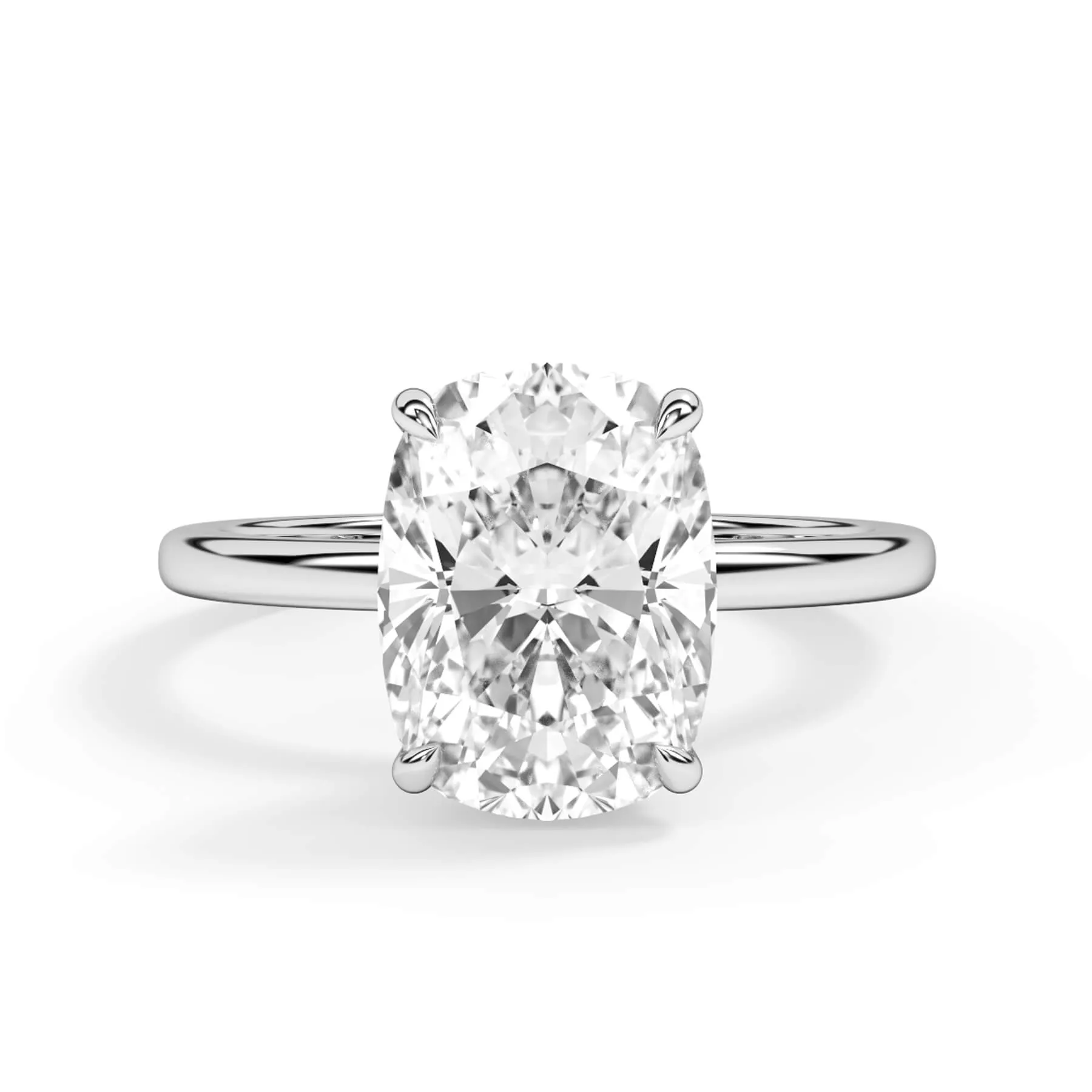 Wrap Diamond Engagement Ring with Plain Band - Yellow Wrap
