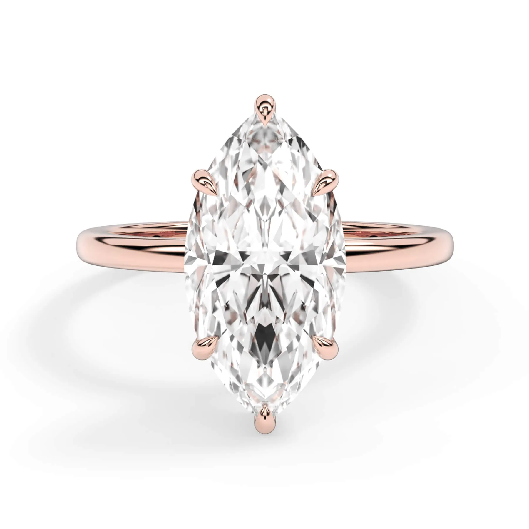 Wrap Diamond Engagement Ring with Plain Band - Yellow Wrap