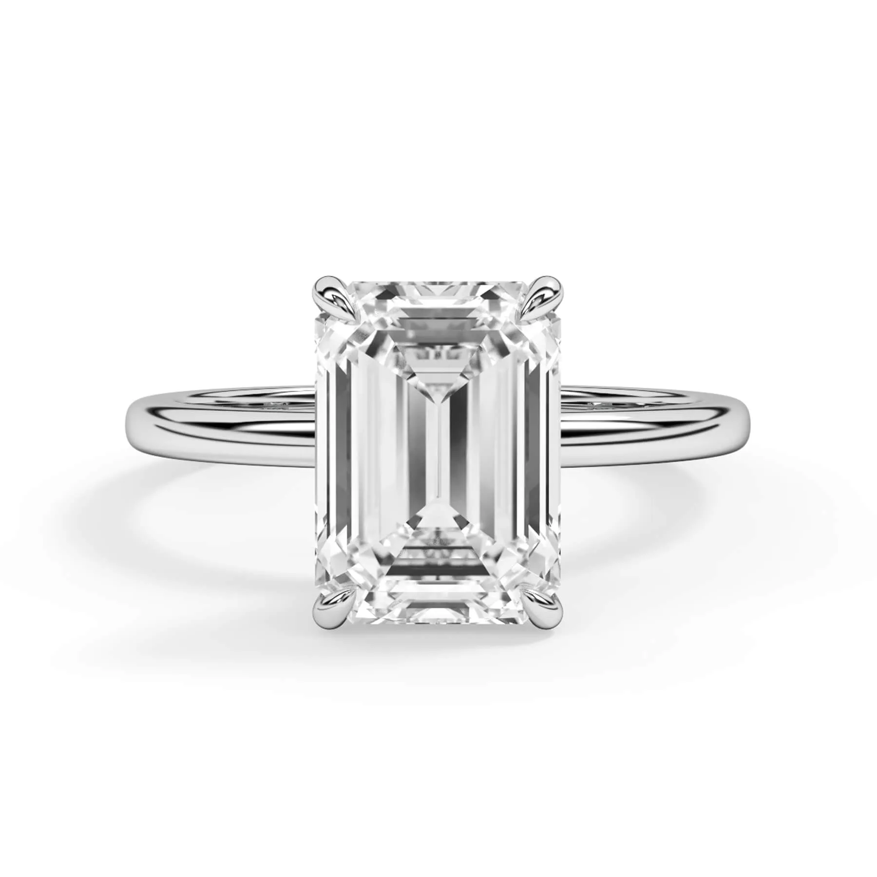 Wrap Diamond Engagement Ring with Plain Band - Yellow Wrap