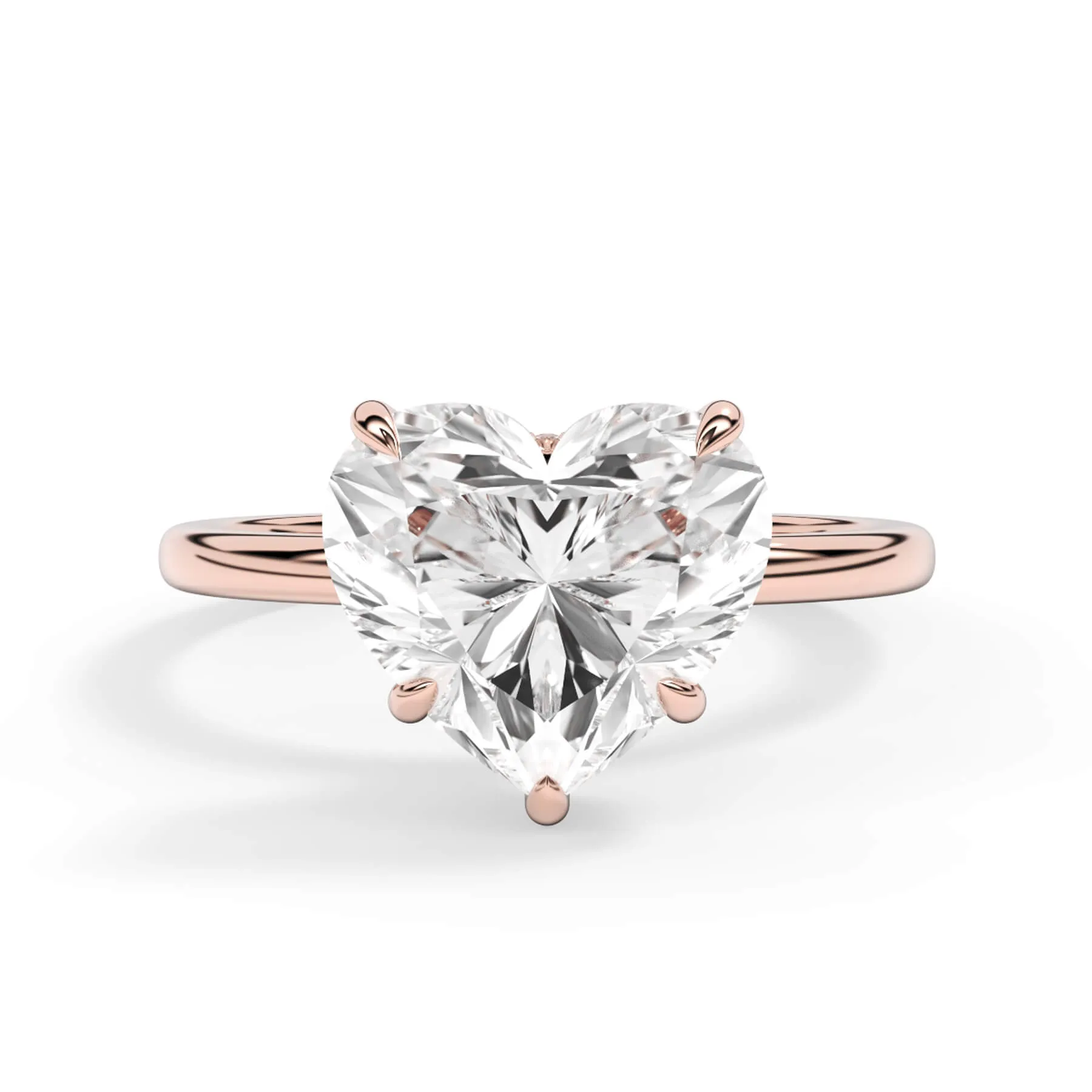 Wrap Diamond Engagement Ring with Plain Band - Yellow Wrap