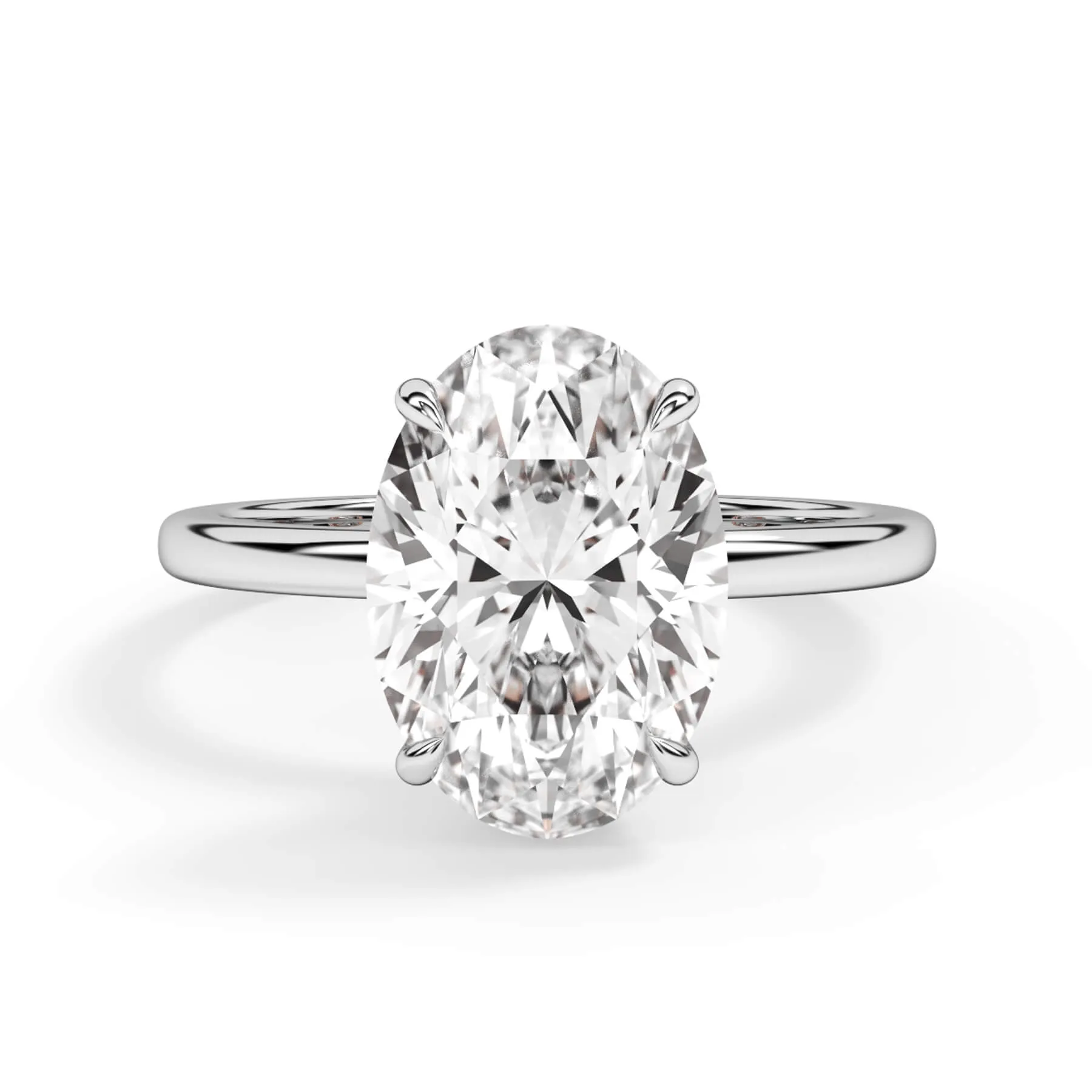 Wrap Diamond Engagement Ring with Plain Band - Yellow Wrap