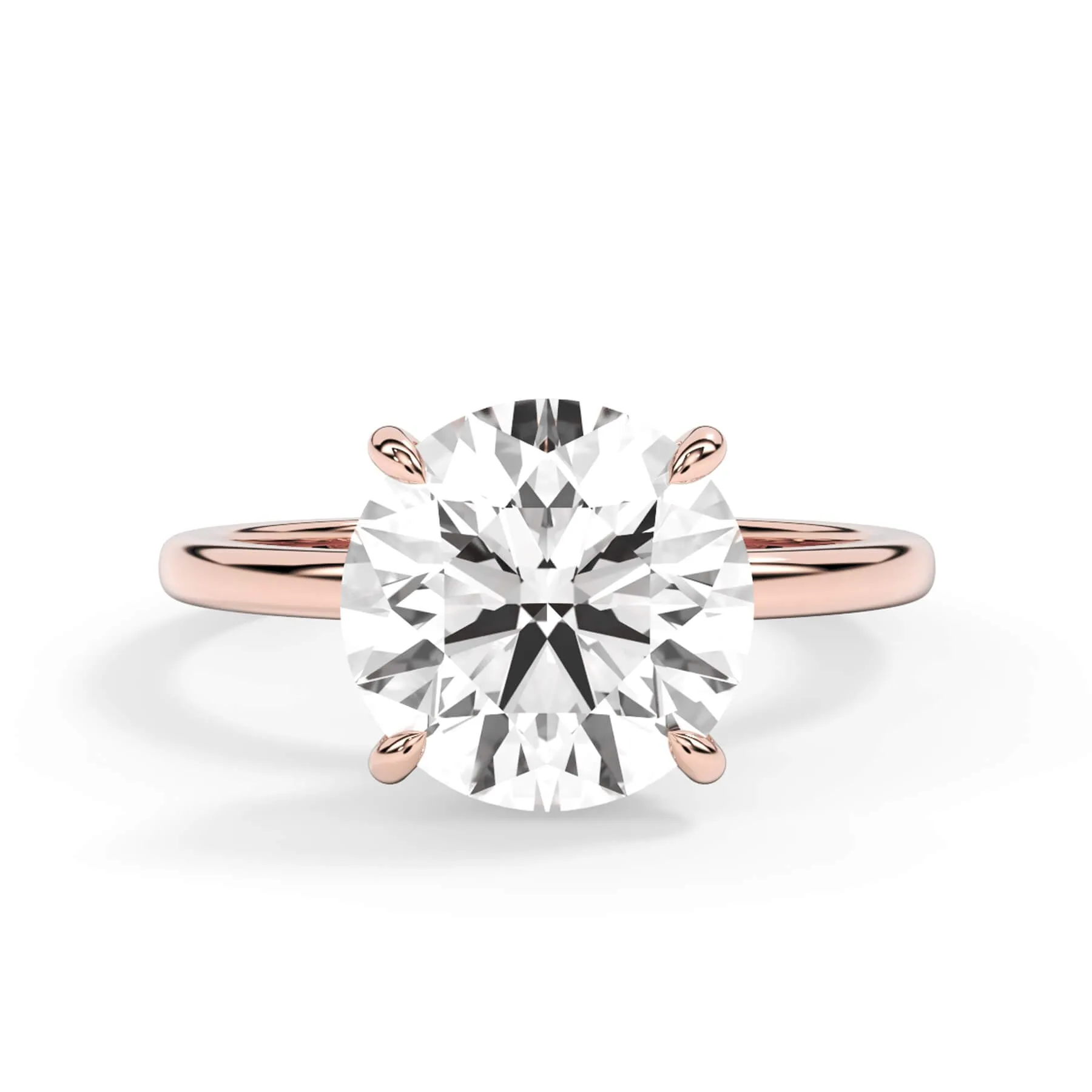 Wrap Diamond Engagement Ring with Plain Band - Yellow Wrap