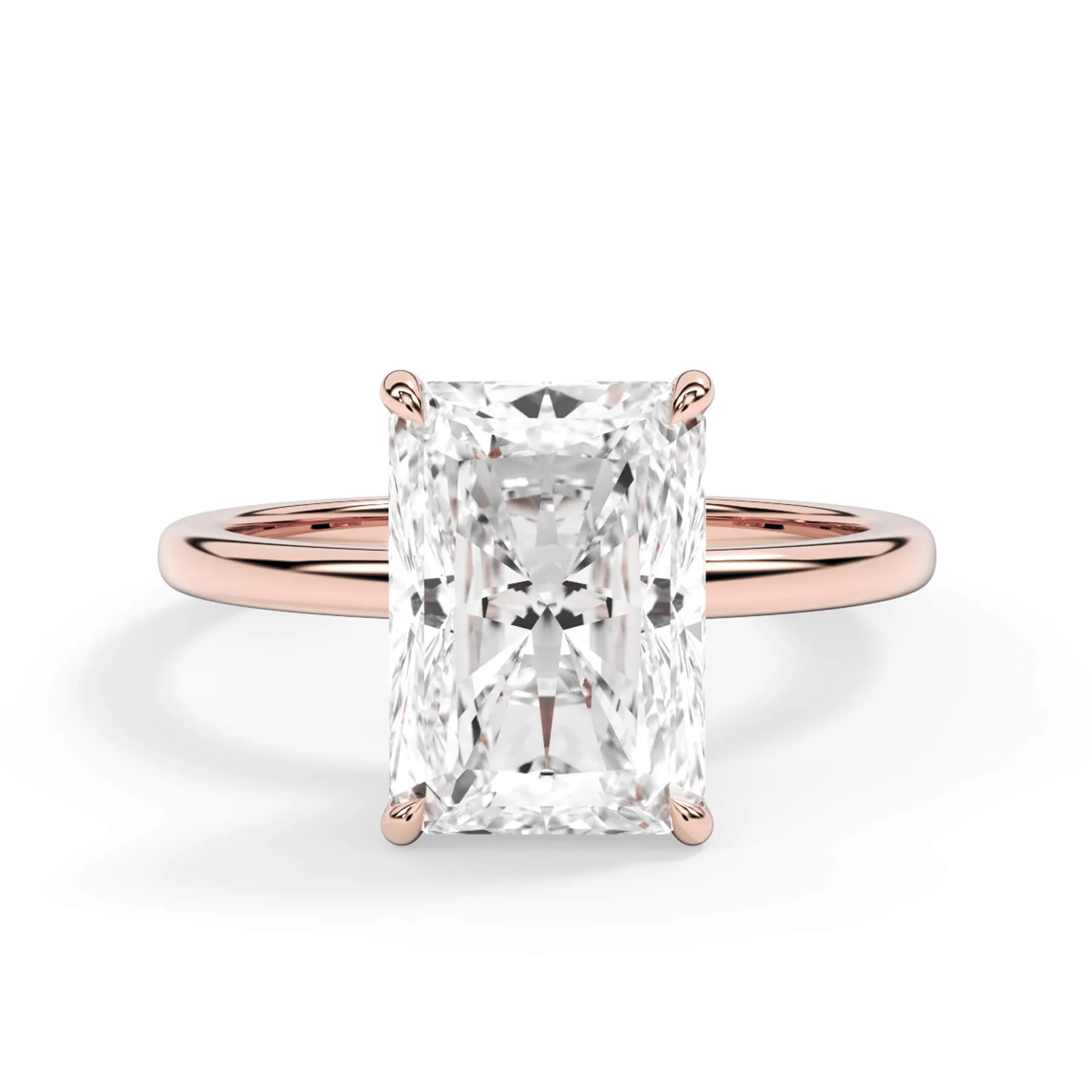 Wrap Diamond Engagement Ring with Plain Band - Yellow Wrap