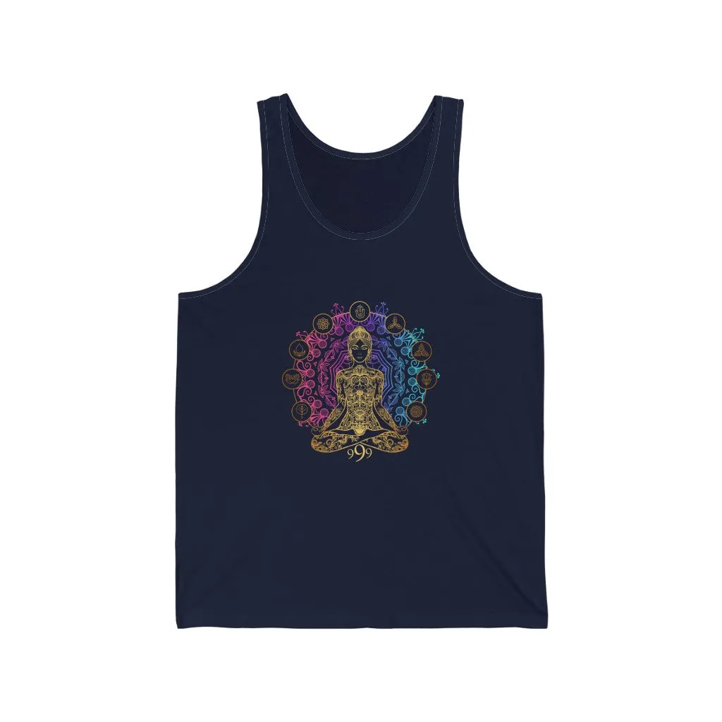 Yoga Spiritual Meditation Unisex Tank Top – Release 999 Angel Number