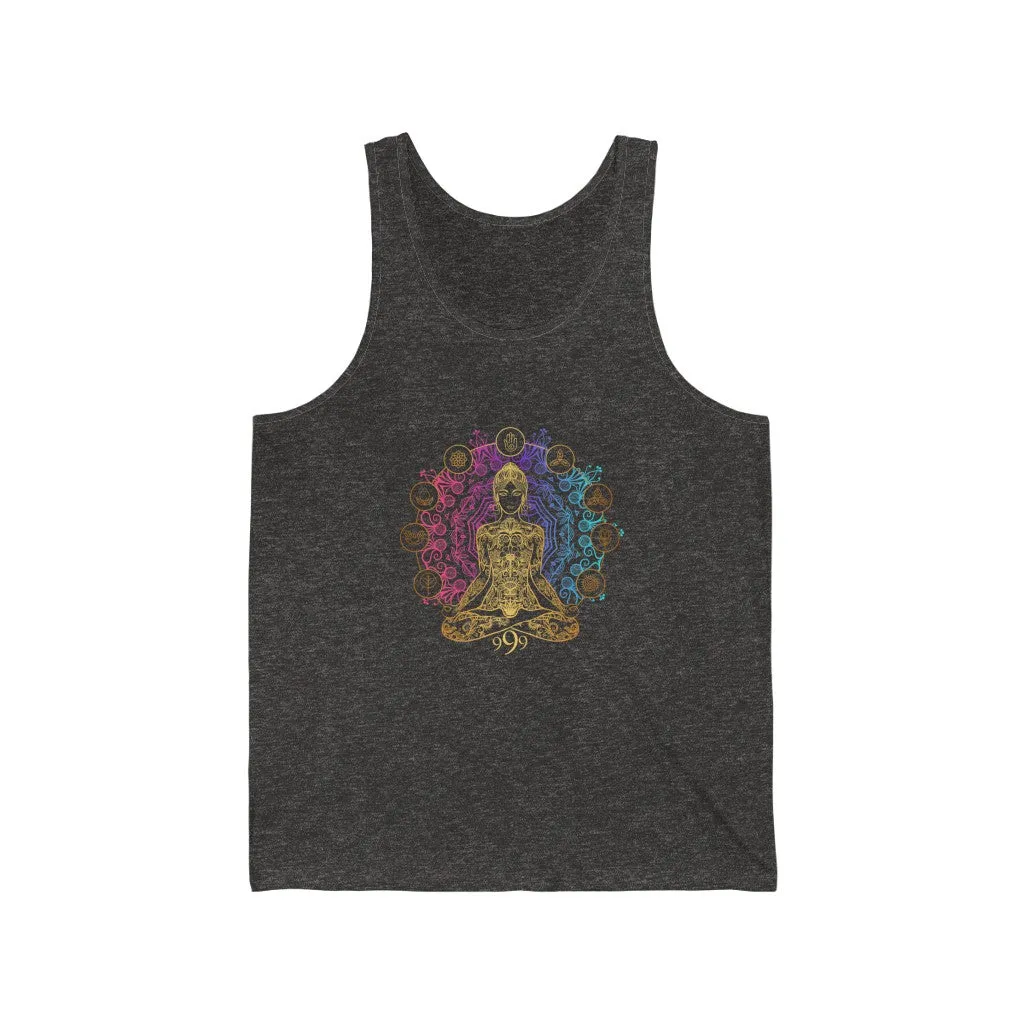Yoga Spiritual Meditation Unisex Tank Top – Release 999 Angel Number