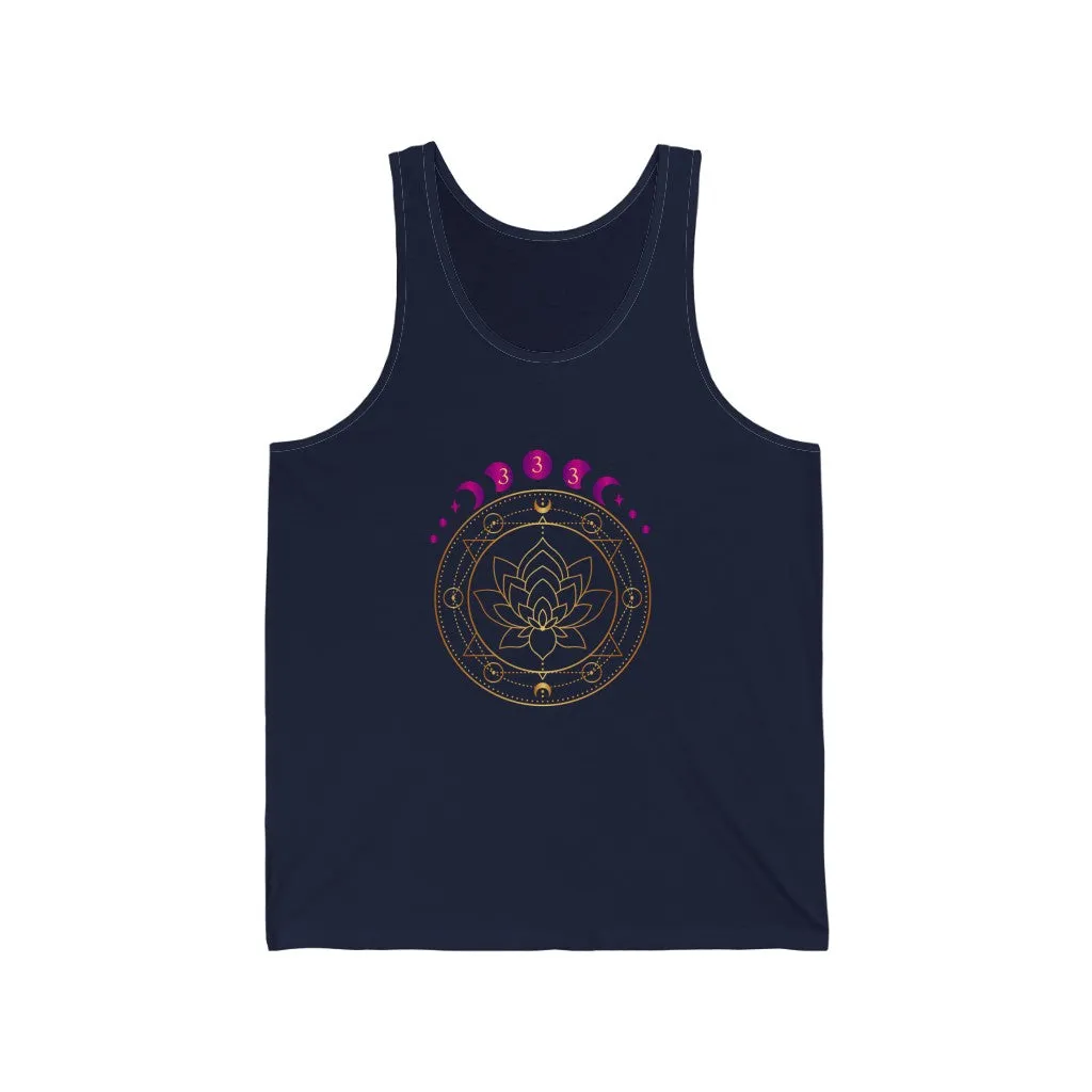 Yoga Spiritual Meditation Unisex Tank Top – Support 333 Angel Number