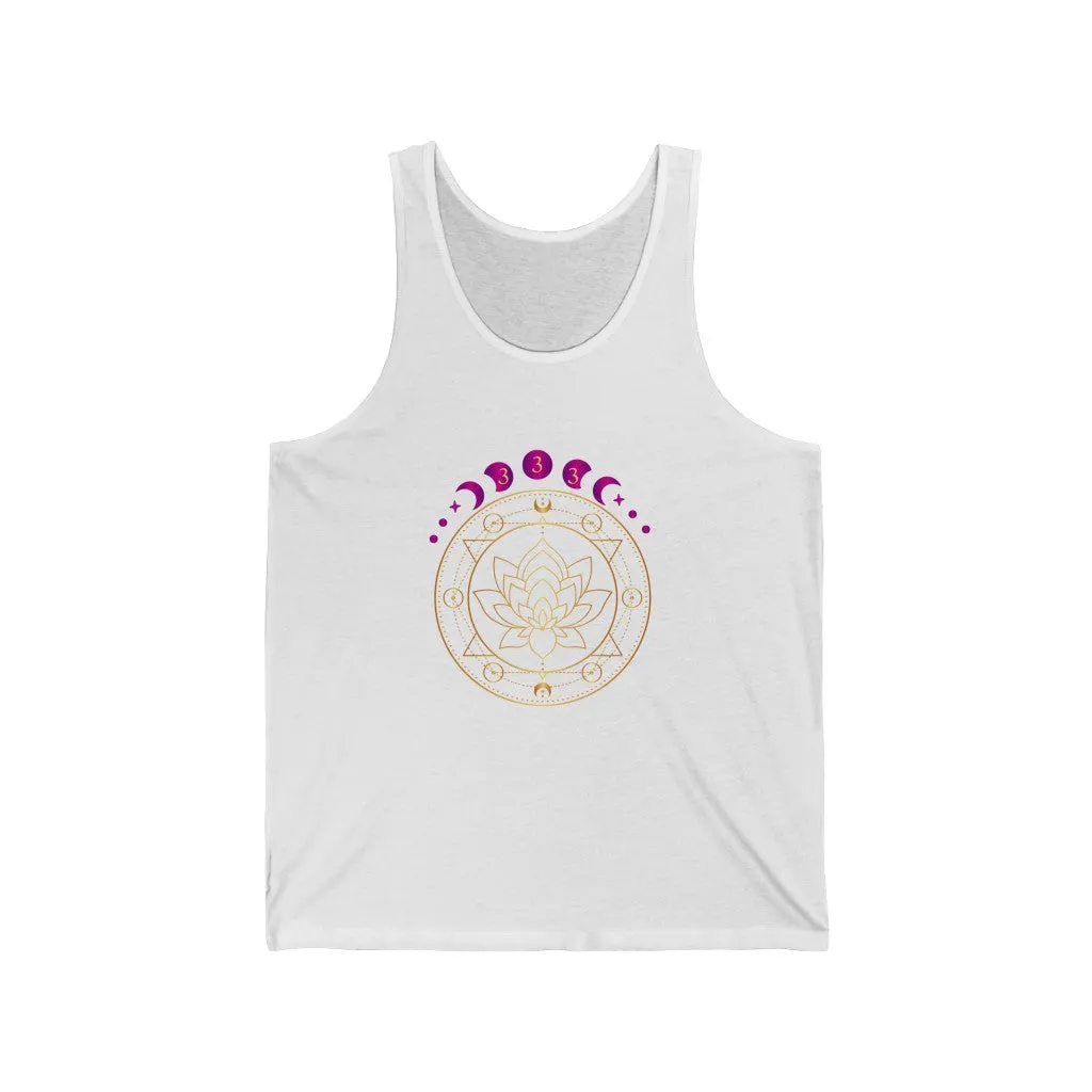 Yoga Spiritual Meditation Unisex Tank Top – Support 333 Angel Number